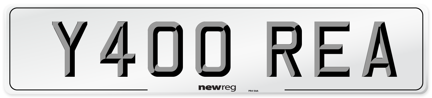 Y400 REA Number Plate from New Reg